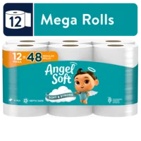 Angel Soft Mega Roll 2-Ply Toilet Paper Unscented - 12 ct