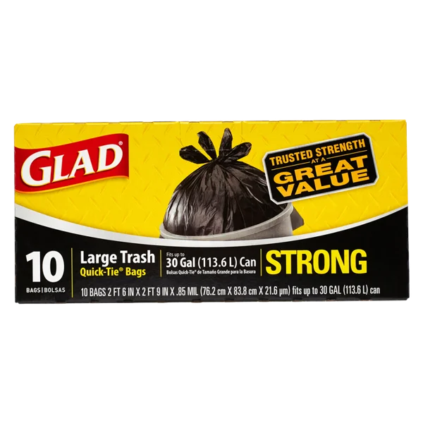 Glad Trash Bags Large 10ct