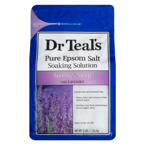 Dr Teal's Pure Epsom Salt Soothe & Sleep Lavender Soaking Solution 3lbs