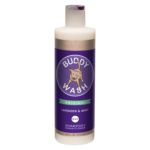 Buddy Wash Lavender & Mint 2 in 1 Dog Shampoo Plus Conditioner, 16oz.