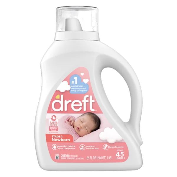 Dreft Stage 1: Newborn Baby Liquid Laundry Detergent 65oz