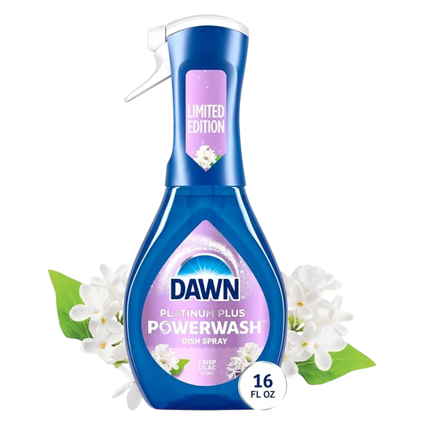 Dawn Powerwash Spray, Dish Soap, Dishwashing Liquid, Crisp Lilac, 1 Starter Kit, 16 Fl Oz