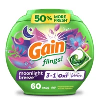 Gain Flings! 3-in-1 Moonlight Breeze Laundry Detergent Pacs - 60 ct