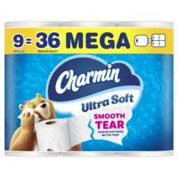 Charmin Ultra Soft Mega Roll 2-Ply Toilet Paper Unscented - 9 ct
