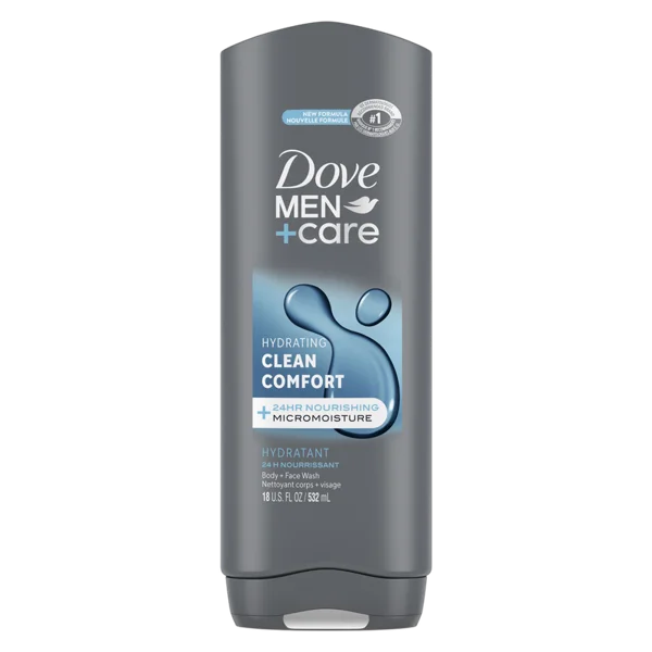 Dove Men+Care Body & Face Wash, Clean Comfort, Sulfate Free, 18oz