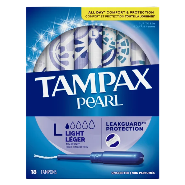 Tampax Pearl Light Tampons 18 Ct