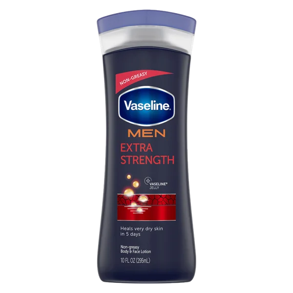 Vaseline Mens Extra Strength Dry Skin Body & Face Lotion 10oz