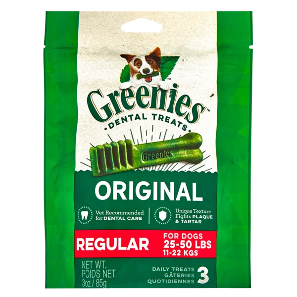 Greenies Dental Dog Treats Regular 3ct 3oz Bag