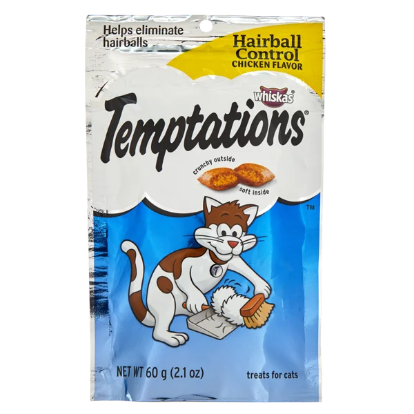 Whiskas Temptations Hairball Control Chicken Flavor Cat Treats 2.1oz