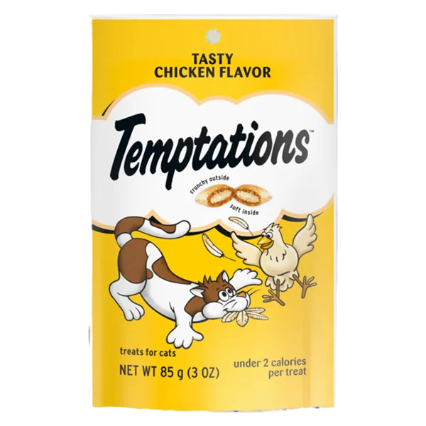 Temptations Classic Tasty Chicken Flavor Soft & Crunchy Cat Treats 3oz