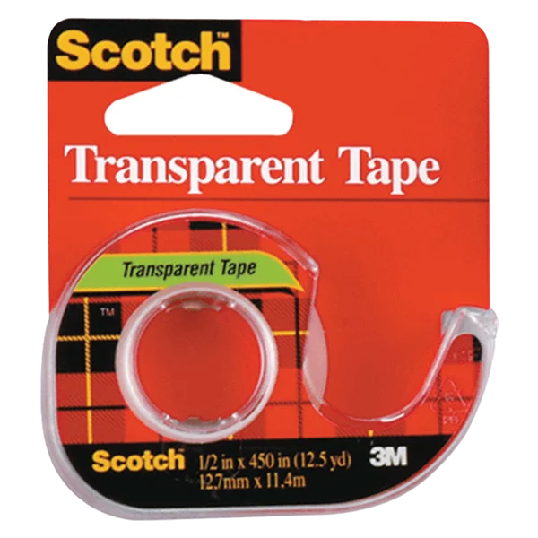 Scotch Transparent Tape 1" .5" x 37.5'