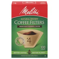Melitta Coffee Filters Cone #4 Natural Brown