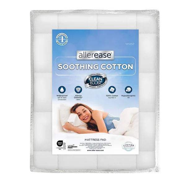 Allerease Queen Soothing Cotton Mattress Pad