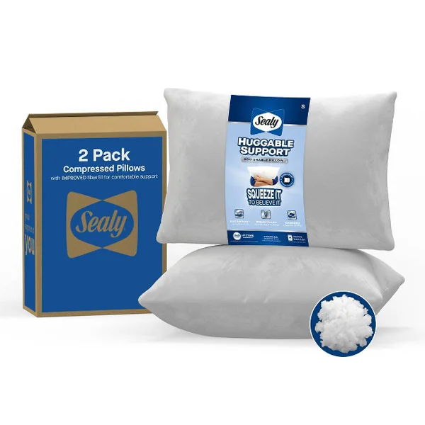 Sealy Standard/Queen 2pk Firm Huggable Bed Pillow