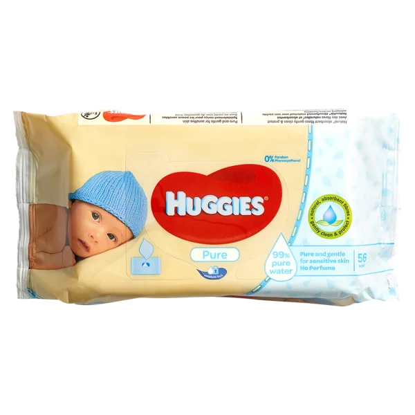 Huggies Pure Baby Wipes 56ct