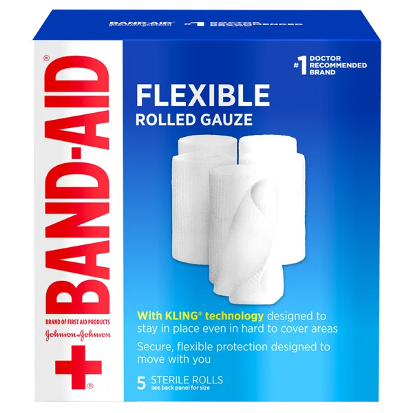 Band-Aid Rolled Gauze 3" x 2.1 yds 5ct