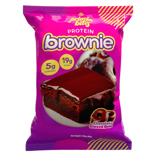 Prime Bites Protein Brownie Chocolate Glazed Donut, 2.29oz