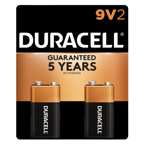 2ct Duracell Coppertop 9v Battery