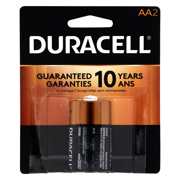 2ct Duracell Coppertop AA Batteries