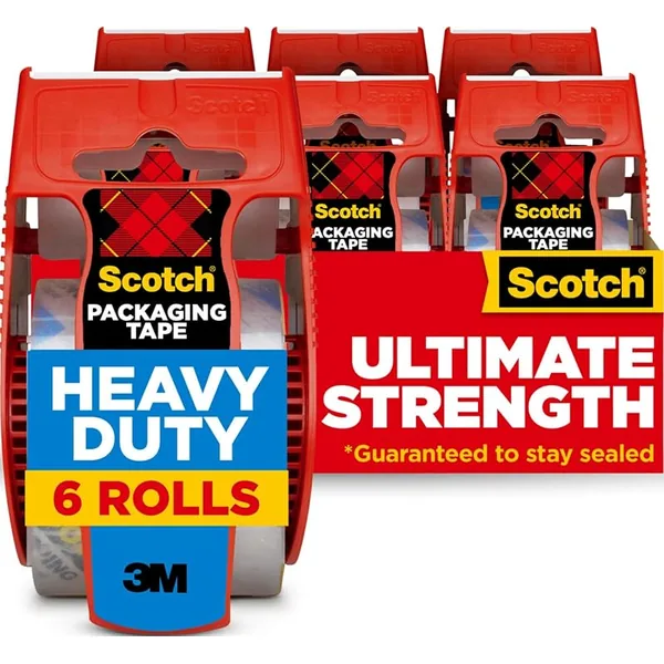 Scotch Heavy Duty Packing Tape 1.88 in x 800 in, 6 Rolls