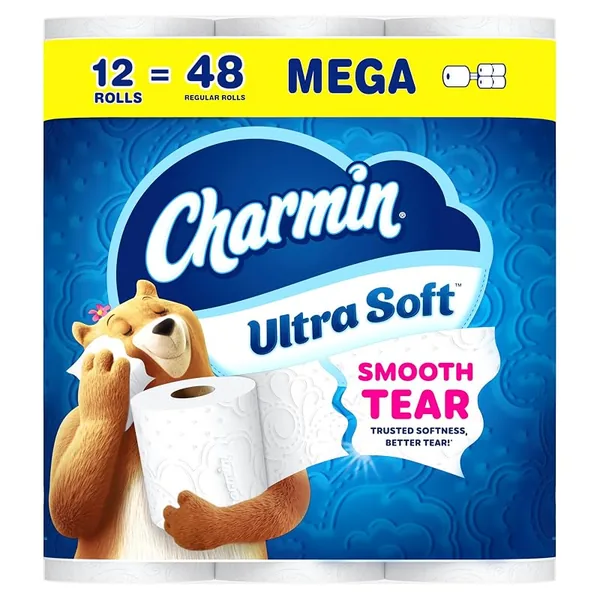 Charmin Ultra Soft Toilet Paper, 12 Mega Rolls