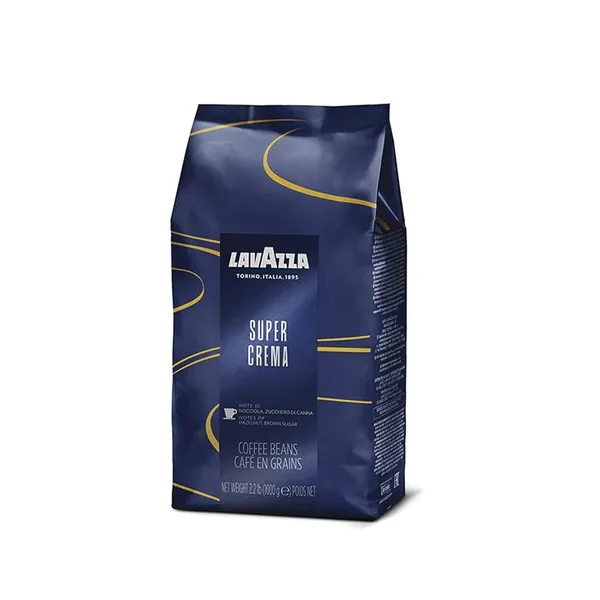 Lavazza Super Crema Whole Bean Coffee 2.2lb, 8-Pack