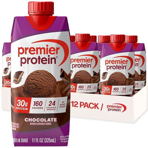 Premier Protein 30g Protein Shake, Chocolate, 11 fl oz, 12-Pack
