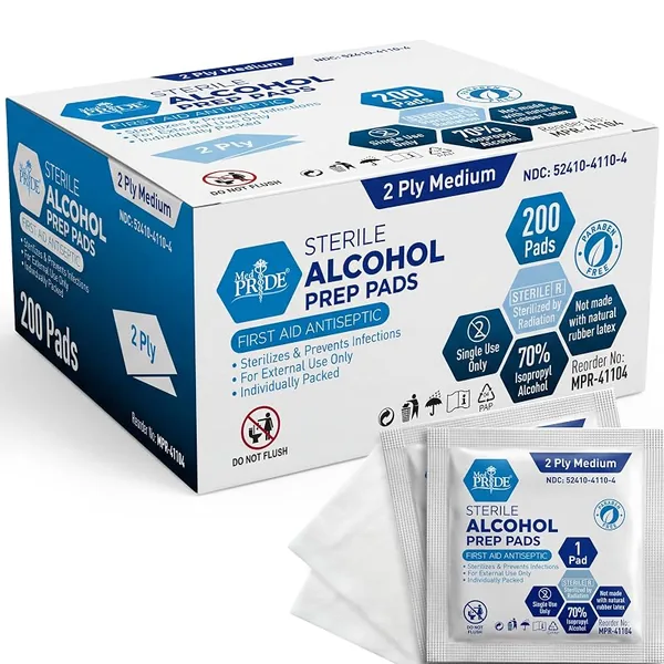 Med Pride Sterile Alcohol Prep Pads 200ct