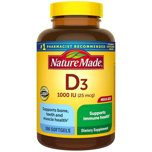 Nature Made Vitamin D3 1000 IU Softgels 300ct