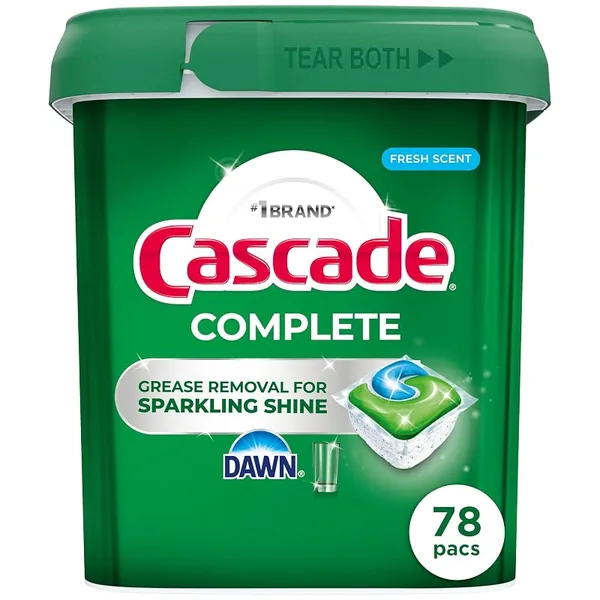 Cascade Complete ActionPacs Dishwasher Pods, Fresh Scent, 78ct