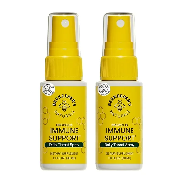 Beekeeper's Naturals Propolis Throat Spray 1 fl oz, 2-Pack