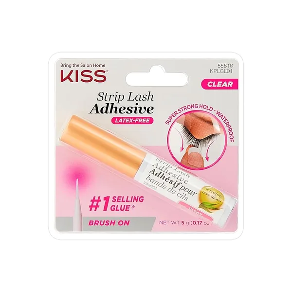 Kiss 24hr Strip Lash Adhesive, Clear, 0.17oz