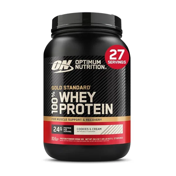 Optimum Nutrition Gold Standard Whey Protein Cookies & Cream 5lb, 4-Pack