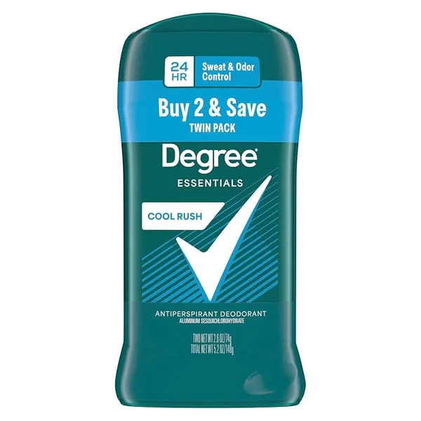 Degree Men Antiperspirant Deodorant, Cool Rush, 2.7oz, 2-Pack