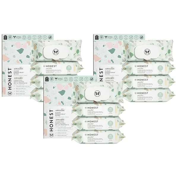 The Honest Company Baby Wipes Geo Mood 72ct, 12-Pack