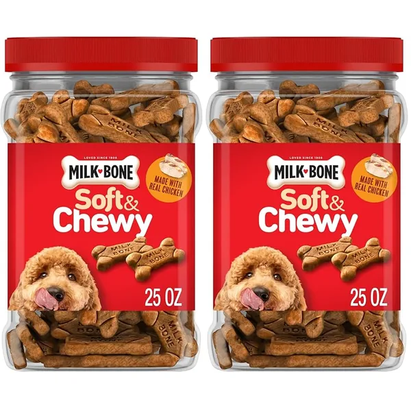 Milk-Bone Soft & Chewy Dog Treats Chicken Recipe 25oz, 2-Pack