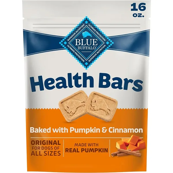 Blue Buffalo Health Bars Dog Biscuits Pumpkin & Cinnamon 16oz