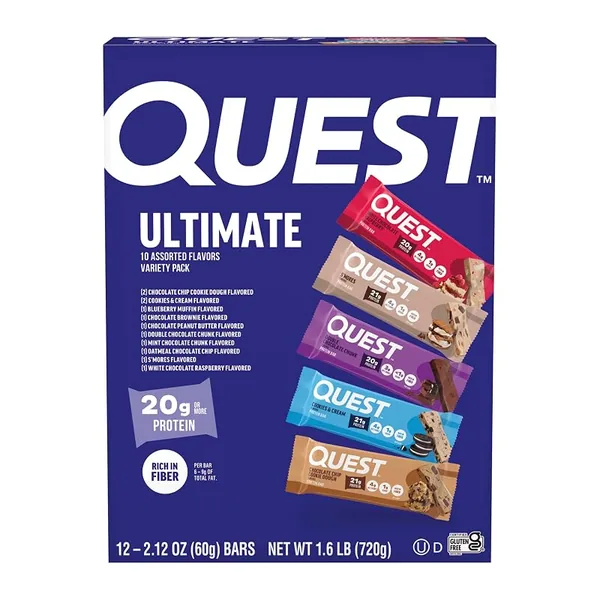 Quest Protein Bars Ultimate Variety Pack 12ct