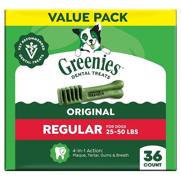 Greenies Regular Dental Dog Treats Original 36ct