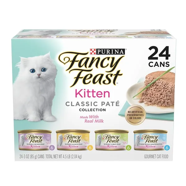 Purina Fancy Feast Kitten Wet Food Variety Pack 3oz, 24-Pack