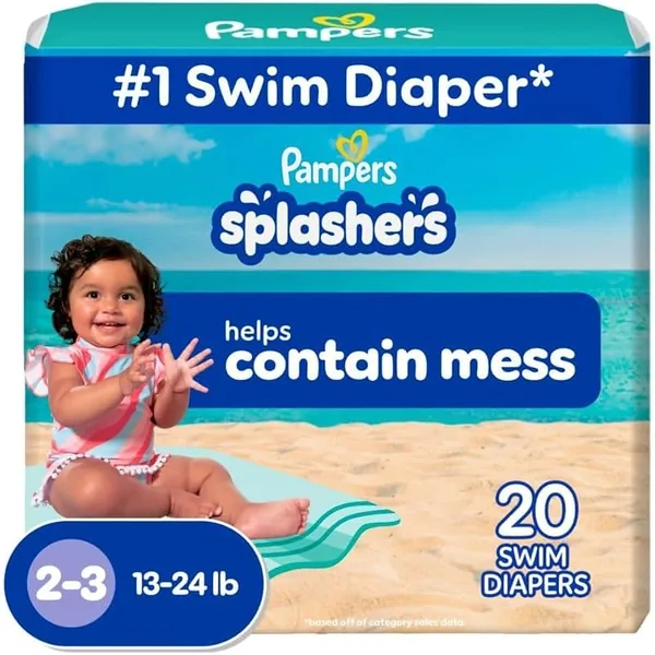 Pampers Splashers Swim Diapers Size 2-3 20ct, 6-Pack