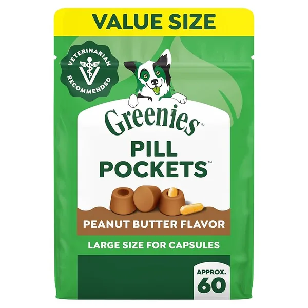 Greenies Pill Pockets Large Dog Treats Peanut Butter 60ct