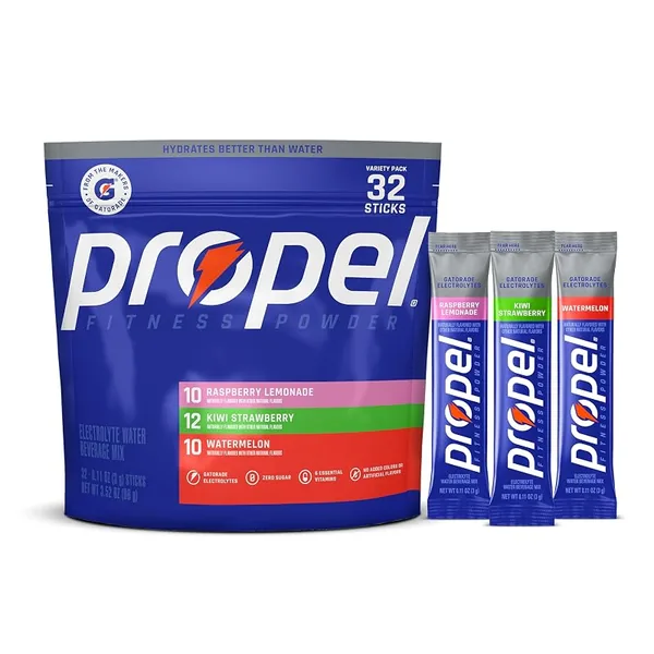 Propel Electrolyte Powder Drink Mix 3-Flavor Variety Pack 32ct