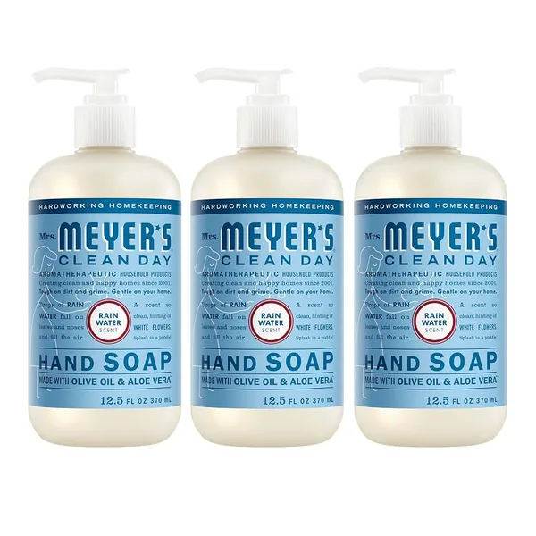 Mrs. Meyer's Clean Day Hand Soap Rain Water 12.5 fl oz, 3-Pack