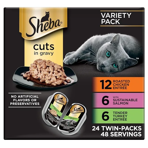 Sheba Perfect Portions Cuts Wet Cat Food Multipack, 2.6oz, 24ct