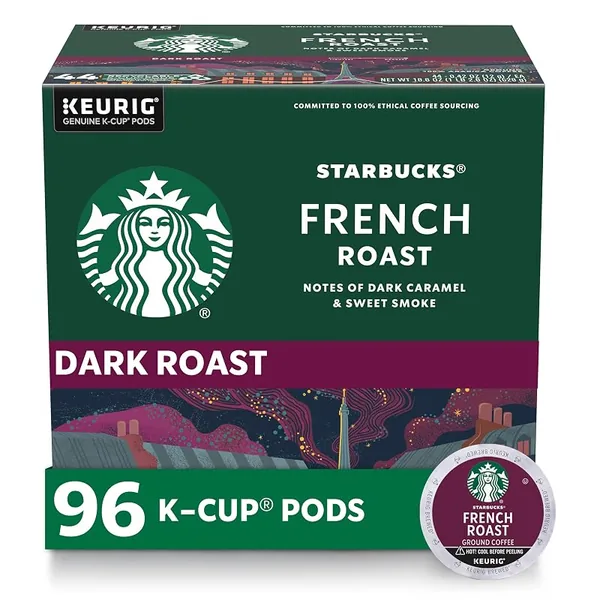 Starbucks French Roast K-Cup Coffee Pods 24ct, 4-Pack