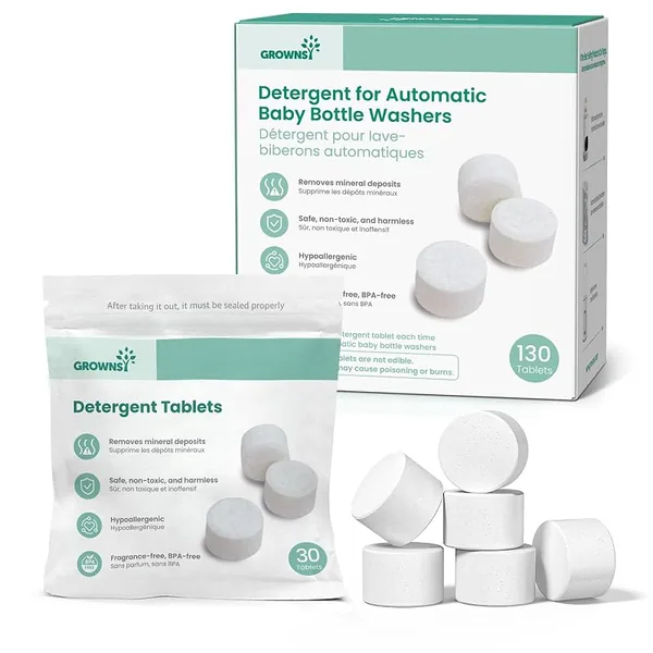 GROWNSY Bottle Washer Detergent Tablets 130ct