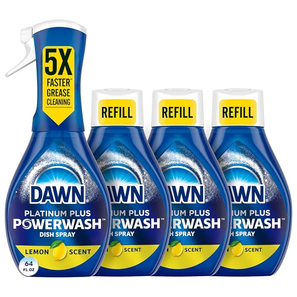 Dawn Powerwash Dish Spray Lemon + 3 Refills, 4 x 16 fl oz