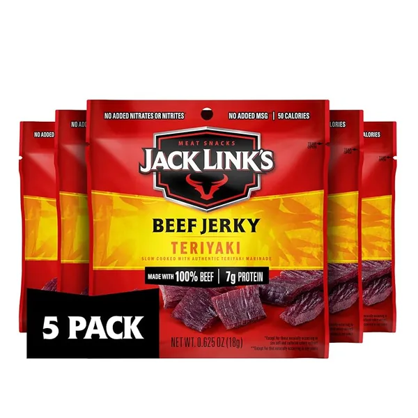 Jack Link's Teriyaki Beef Jerky 0.625oz, 5-Pack