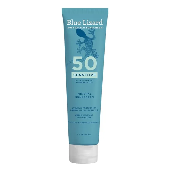 Blue Lizard Sensitive Mineral Sunscreen Lotion SPF 50, 5 fl oz